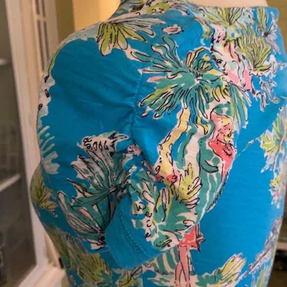 RARE Lilly Pulitzer Jungle Glam Toile Print Tee Top - XS - Picture 8 of 14